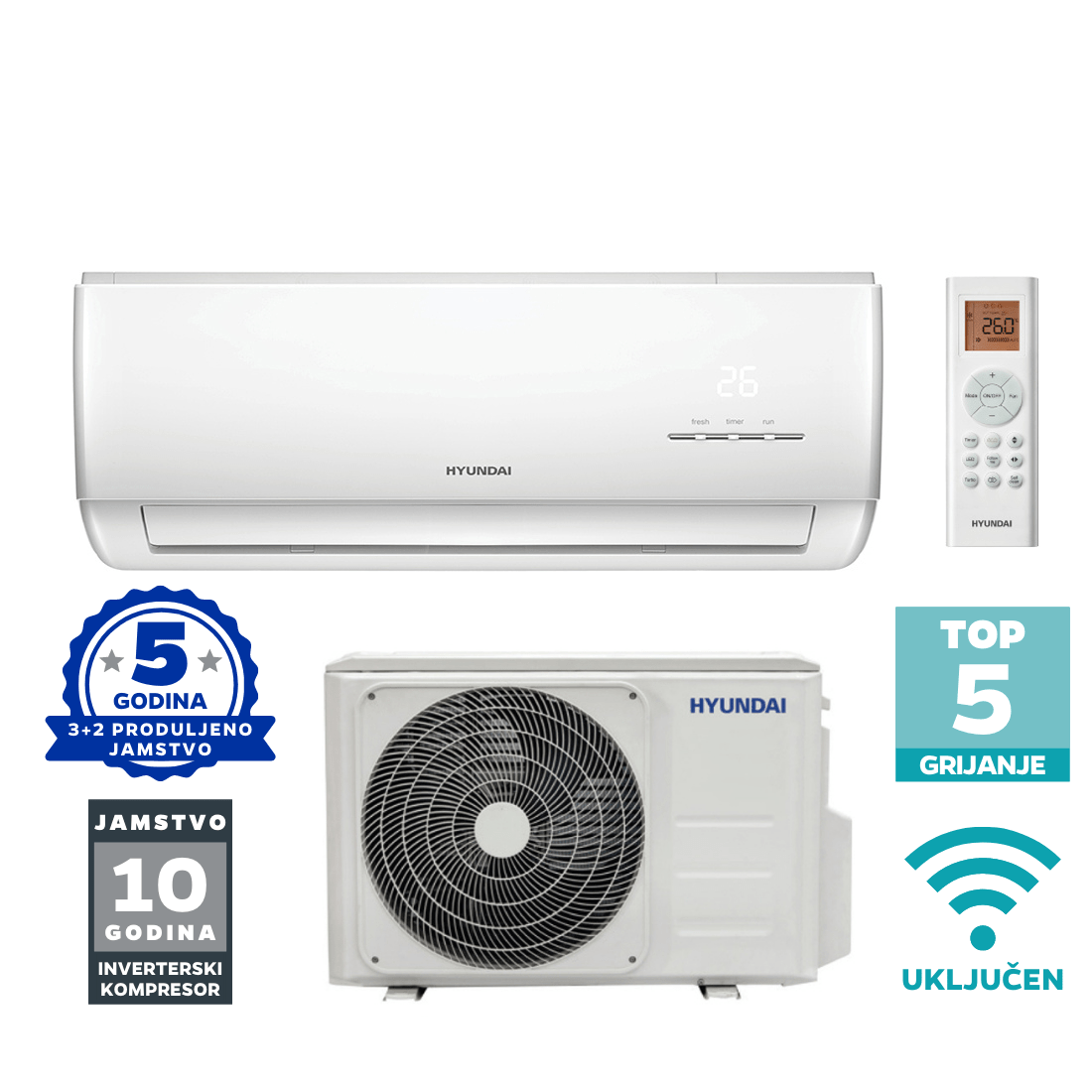 HYUNDAI klima uređaj Super Inverter HRH - 09PMV1/HRO - 09PMV1 - e - Klima.hr